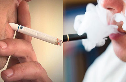 how much nicotine is in a cigarette compared to vape ?